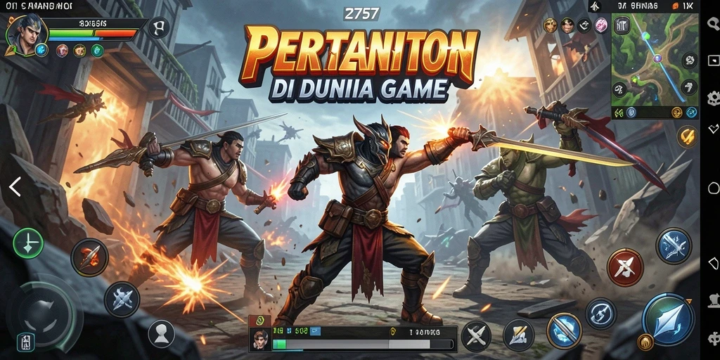 Gameplay seru dari permainan Fighting 2757 dengan pertarungan yang intens.