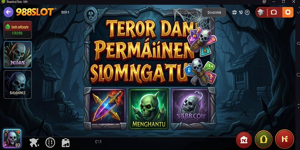 Screenshot gameplay 988SLOT menampilkan suasana Horror yang mendebarkan.