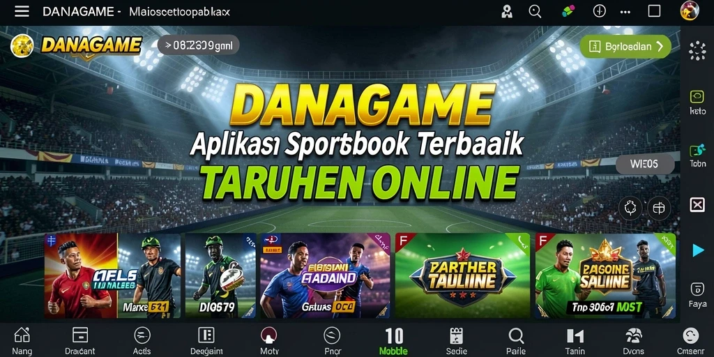 Tampilan menarik DANAGAME dengan fitur taruhan olahraga.
