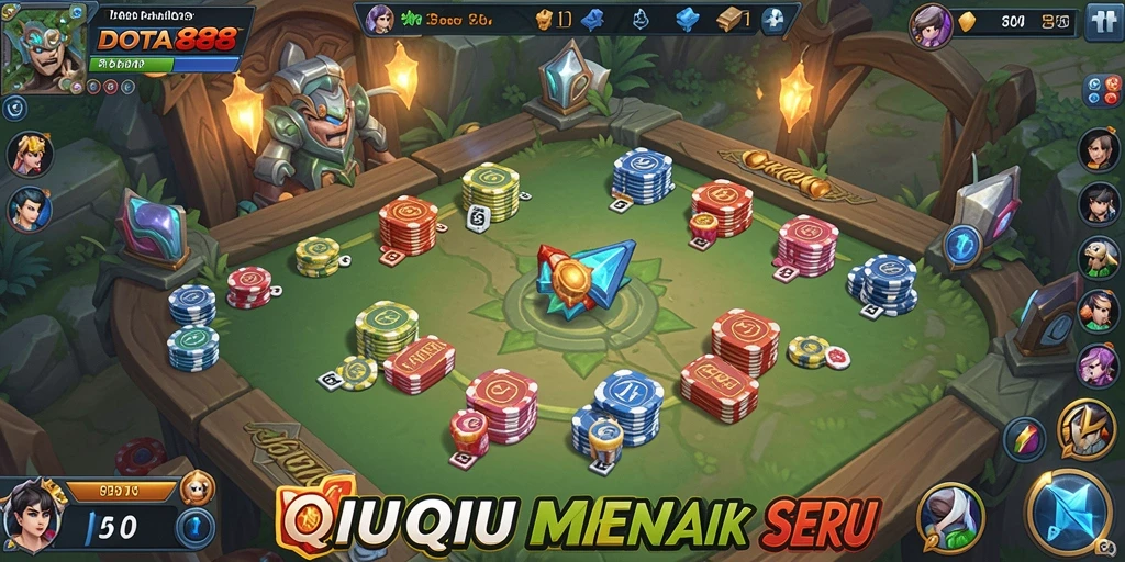 Tampilan gameplay menarik DOTA88 saat memainkan QiuQiu.