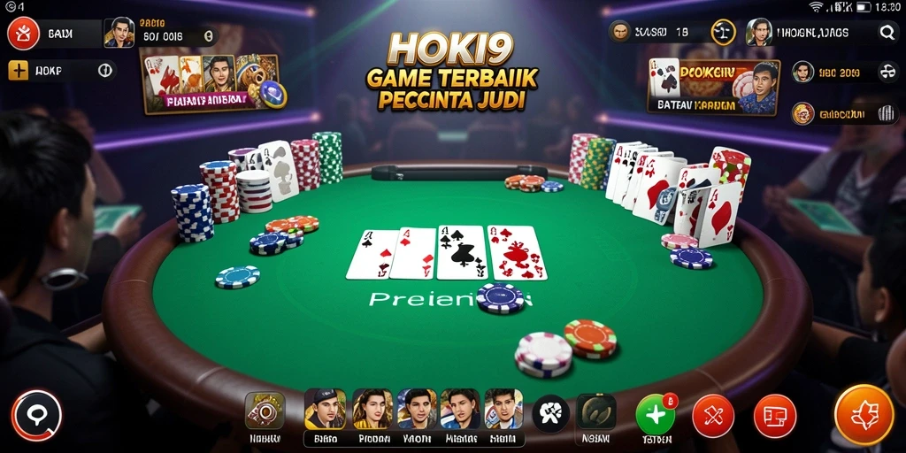 Screenshot HOKI9 menampilkan pemain beraksi dalam permainan Poker yang mendebarkan.