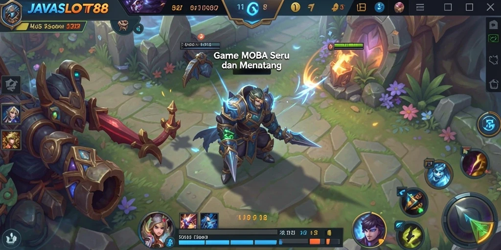 Tampilan gameplay seru dalam JAVASLOT88 yang menunjukkan pertarungan intens.