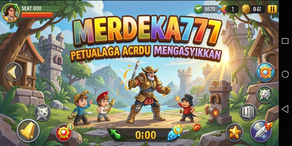Tampilan gameplay seru di MERDEKA777 dengan beragam mini-game menarik.