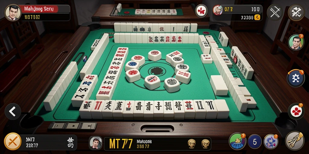 Tangkapan layar gameplay MT777 menampilkan aksi Mahjong yang seru dan mendebarkan.