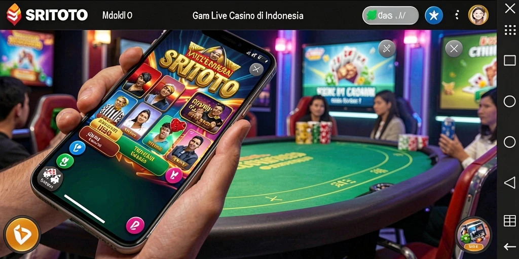 Tampilan gameplay memukau SRITOTO lengkap dengan dealer langsung.